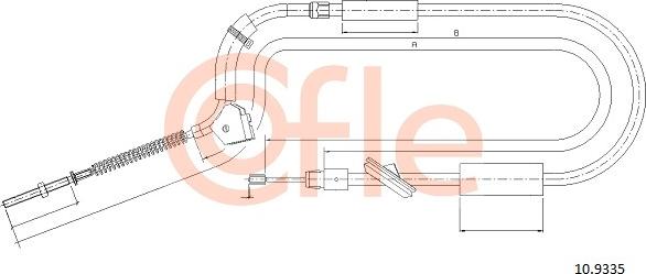 Cofle 10.9335 - Trose, Stāvbremžu sistēma www.autospares.lv