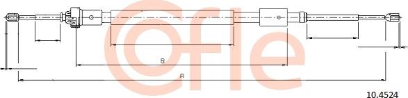 Cofle 92.10.4524 - Trose, Stāvbremžu sistēma www.autospares.lv