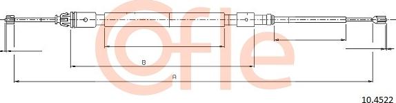 Cofle 10.4522 - Trose, Stāvbremžu sistēma www.autospares.lv