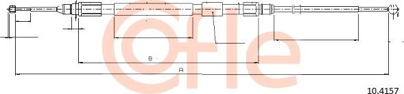 Cofle 10.4157 - Trose, Stāvbremžu sistēma www.autospares.lv