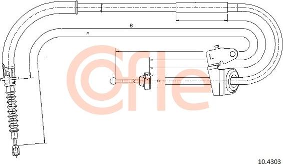 Cofle 10.4303 - Trose, Stāvbremžu sistēma www.autospares.lv