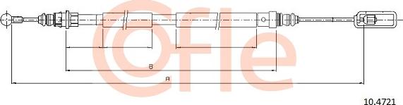 Cofle 10.4721 - Trose, Stāvbremžu sistēma www.autospares.lv