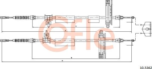 Cofle 92.10.5362 - Trose, Stāvbremžu sistēma www.autospares.lv