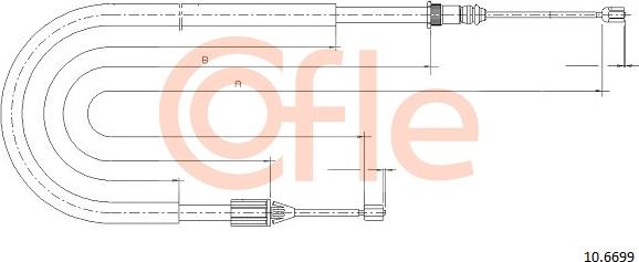 Cofle 10.6699 - Trose, Stāvbremžu sistēma www.autospares.lv