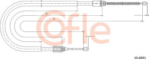 Cofle 10.6691 - Trose, Stāvbremžu sistēma www.autospares.lv