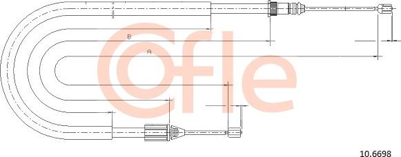 Cofle 10.6698 - Trose, Stāvbremžu sistēma www.autospares.lv