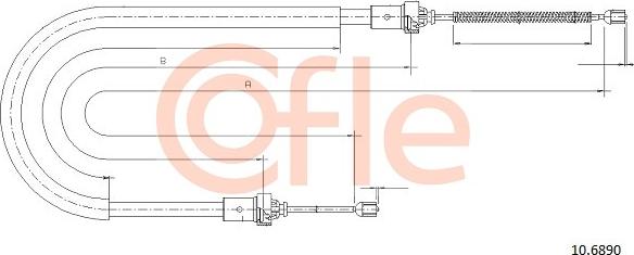 Cofle 10.6890 - Trose, Stāvbremžu sistēma autospares.lv