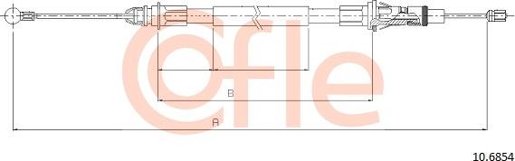 Cofle 10.6854 - Тросик, cтояночный тормоз www.autospares.lv