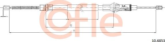 Cofle 10.6853 - Тросик, cтояночный тормоз www.autospares.lv