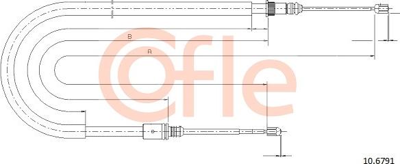 Cofle 10.6791 - Trose, Stāvbremžu sistēma www.autospares.lv