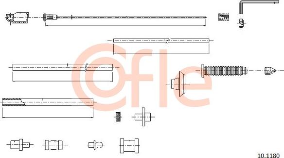 Cofle 92101180 - Akseleratora trose www.autospares.lv