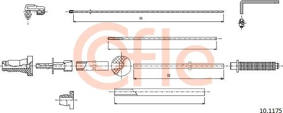 Cofle 10.1175 - Akseleratora trose www.autospares.lv