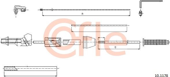 Cofle 10.1178 - Akseleratora trose www.autospares.lv