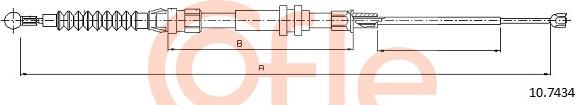 Cofle 10.7434 - Тросик, cтояночный тормоз www.autospares.lv