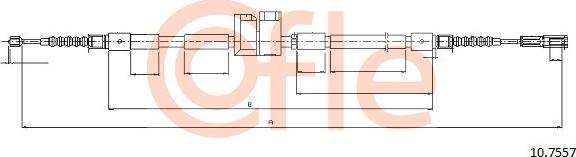 Cofle 10.7557 - Cable, parking brake www.autospares.lv