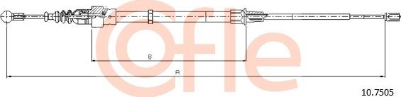 Cofle 10.7505 - Тросик, cтояночный тормоз www.autospares.lv