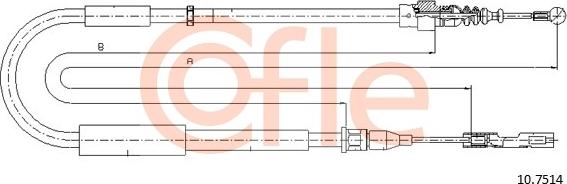 Cofle 10.7514 - Cable, parking brake www.autospares.lv