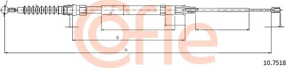 Cofle 10.7518 - Trose, Stāvbremžu sistēma www.autospares.lv