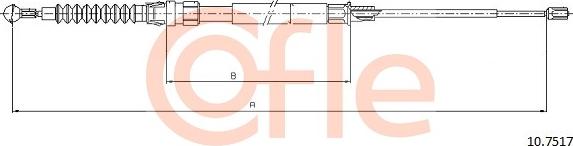 Cofle 10.7517 - Trose, Stāvbremžu sistēma www.autospares.lv