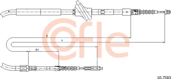 Cofle 10.7583 - Trose, Stāvbremžu sistēma www.autospares.lv