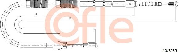 Cofle 92.10.7535 - Cable, parking brake www.autospares.lv