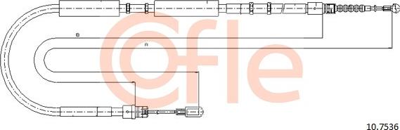 Cofle 10.7536 - Trose, Stāvbremžu sistēma www.autospares.lv