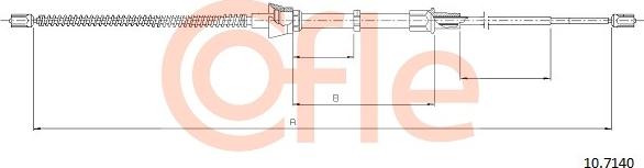 Cofle 10.7140 - Trose, Stāvbremžu sistēma www.autospares.lv