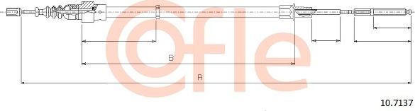 Cofle 10.7137 - Trose, Stāvbremžu sistēma www.autospares.lv