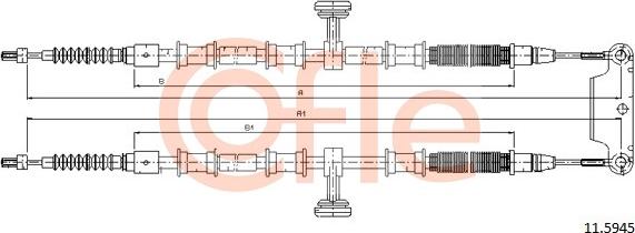 Cofle 11.5945 - Trose, Stāvbremžu sistēma www.autospares.lv