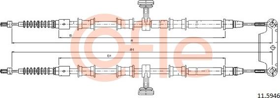 Cofle 92.11.5946 - Trose, Stāvbremžu sistēma www.autospares.lv