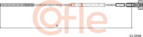 Cofle 92.11.5936 - Trose, Stāvbremžu sistēma www.autospares.lv