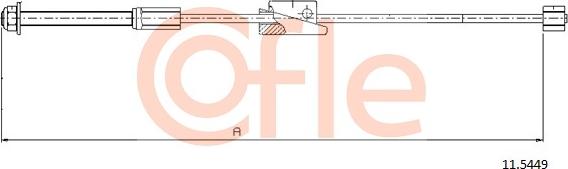 Cofle 11.5449 - Trose, Stāvbremžu sistēma www.autospares.lv