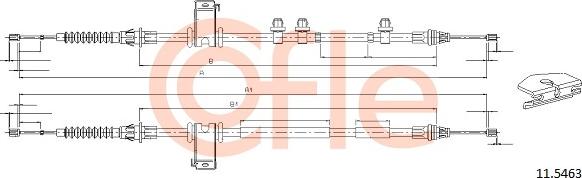 Cofle 11.5463 - Trose, Stāvbremžu sistēma www.autospares.lv