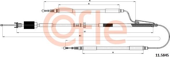 Cofle 92115845 - Trose, Stāvbremžu sistēma www.autospares.lv