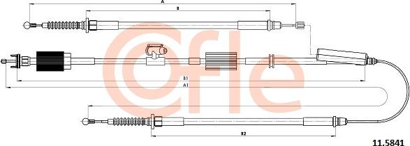 Cofle 11.5841 - Trose, Stāvbremžu sistēma www.autospares.lv