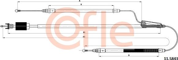 Cofle 11.5843 - Trose, Stāvbremžu sistēma www.autospares.lv