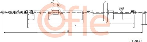 Cofle 11.5830 - Trose, Stāvbremžu sistēma www.autospares.lv