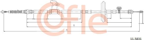 Cofle 92.11.5831 - Trose, Stāvbremžu sistēma www.autospares.lv