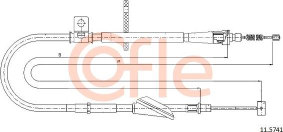 Cofle 11.5741 - Trose, Stāvbremžu sistēma www.autospares.lv