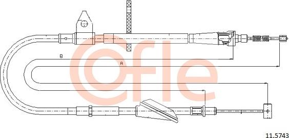 Cofle 11.5743 - Trose, Stāvbremžu sistēma www.autospares.lv