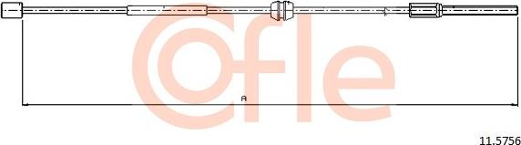 Cofle 11.5756 - Trose, Stāvbremžu sistēma www.autospares.lv