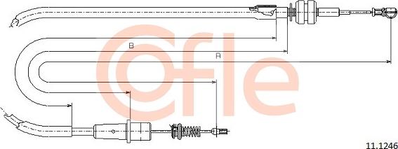 Cofle 11.1246 - Accelerator Cable www.autospares.lv