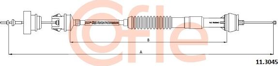 Cofle 92.11.3045 - Трос, управление сцеплением www.autospares.lv