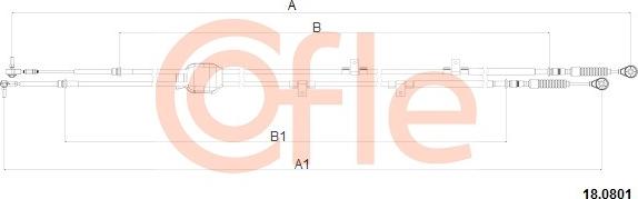 Cofle 18.0801 - Trose, Mehāniskā pārnesumkārba www.autospares.lv