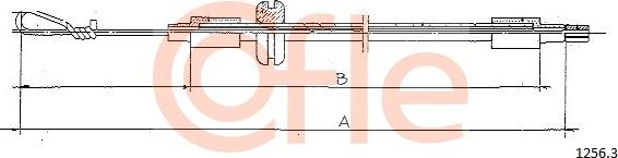 Cofle 1256.3 - Motora pārsega slēdzenes trose www.autospares.lv