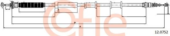 Cofle 12.0752 - Trose, Stāvbremžu sistēma www.autospares.lv