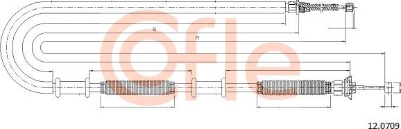 Cofle 12.0709 - Trose, Stāvbremžu sistēma www.autospares.lv