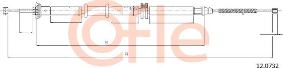 Cofle 92.12.0732 - Trose, Stāvbremžu sistēma www.autospares.lv