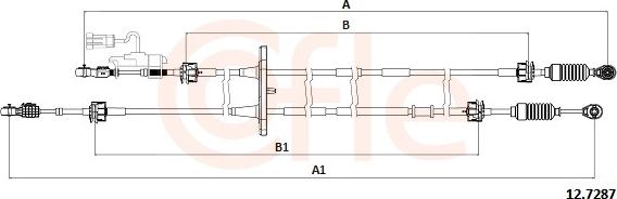 Cofle 12.7287 - Trose, Mehāniskā pārnesumkārba www.autospares.lv