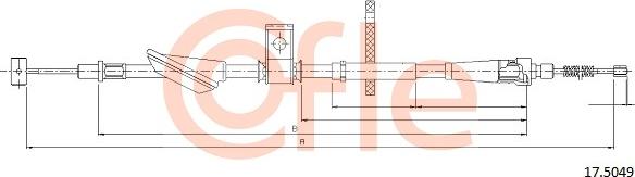 Cofle 92.17.5049 - Trose, Stāvbremžu sistēma www.autospares.lv